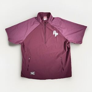 Rawlings Phillies Cage Jacket XL ColorSync Short Sleeve Red 1/4 Zip